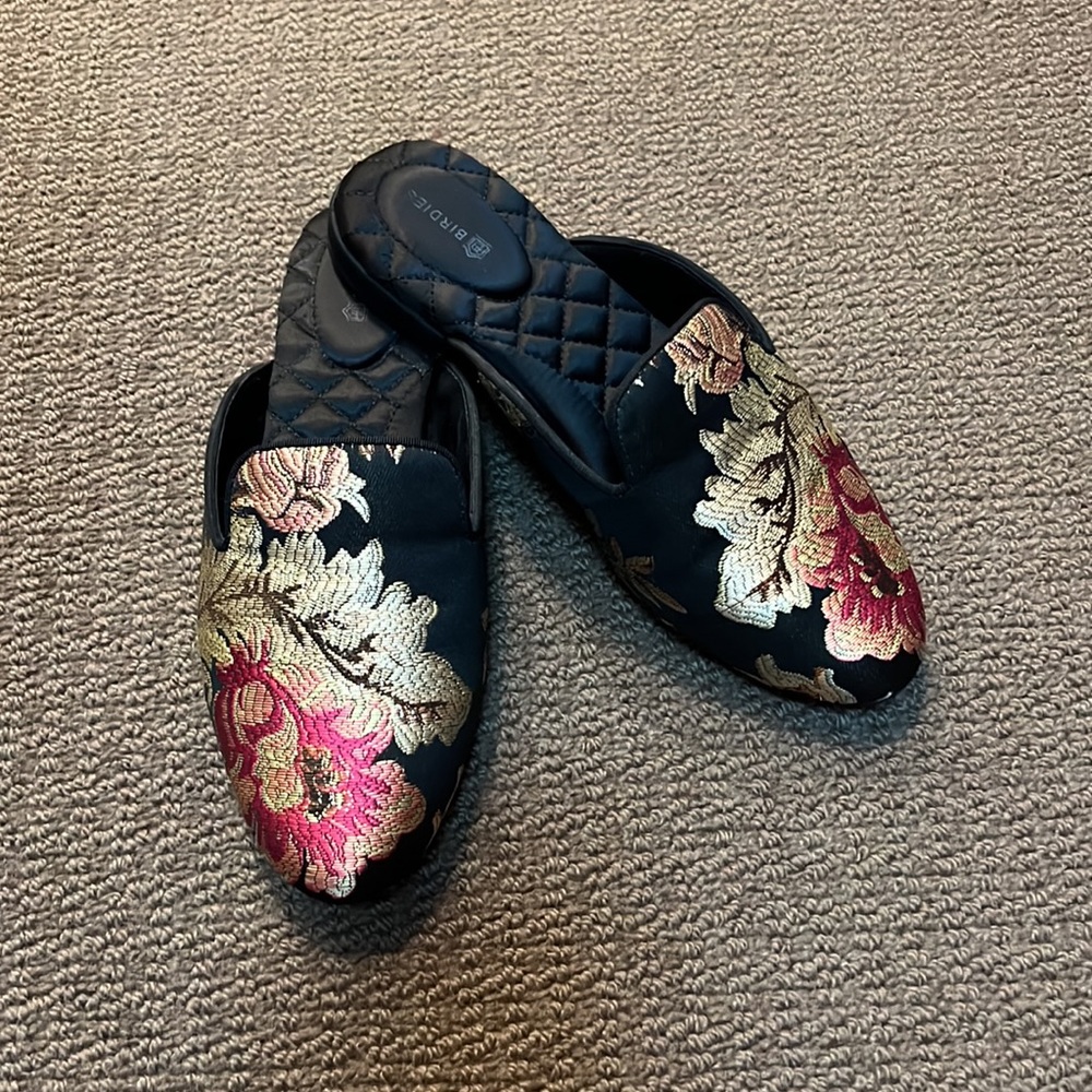 Birdies Phoebe Slides in Floral Jacquard